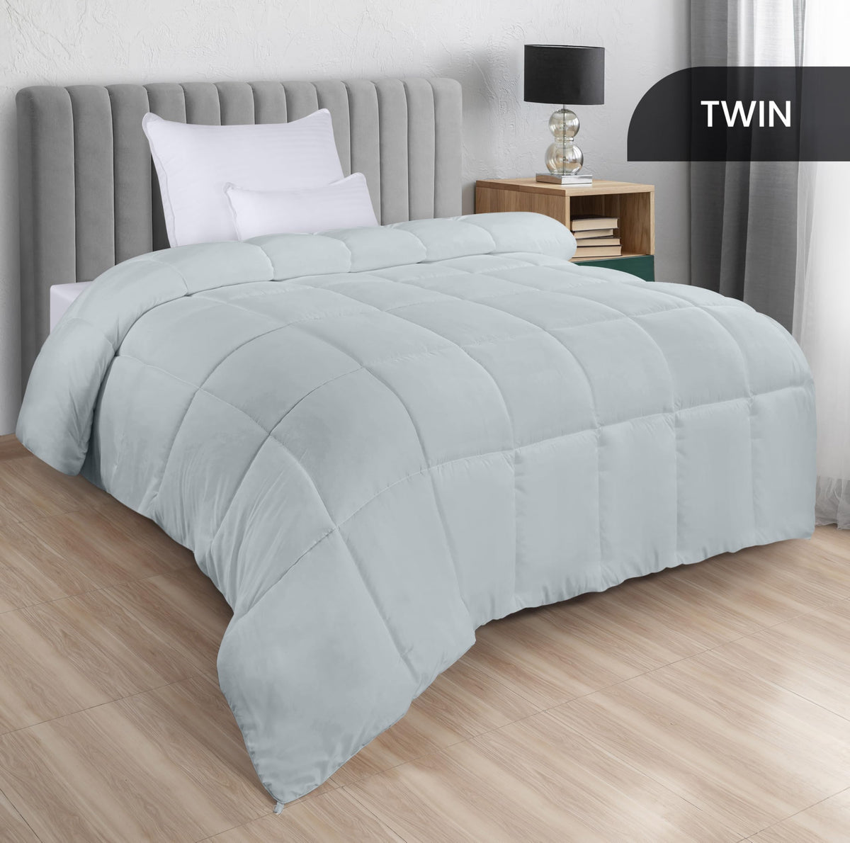 Utopia Bedding box-stitching edge enhances shape and keeps fill evenly distributed.