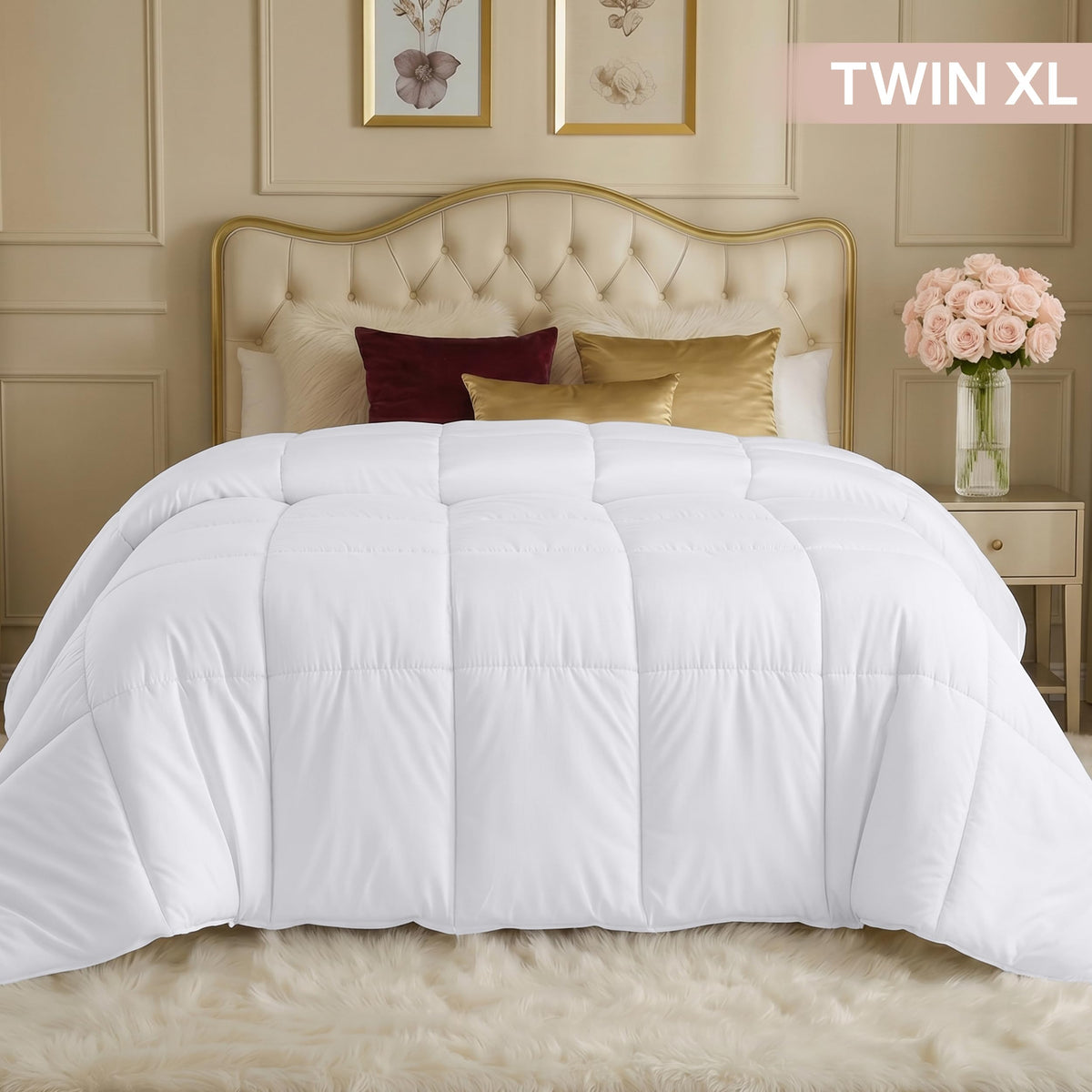Utopia Bedding box stitching pattern provides crisp edges and even fill distribution.