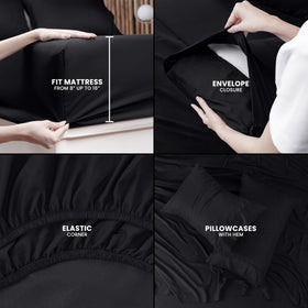 Utopia Bedding brushed microfiber close-up highlighting ultra-soft feel.