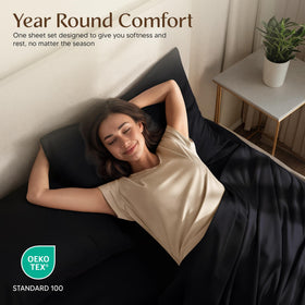 Utopia Bedding brushed microfiber close-up shows ultra-soft texture and cooling feel