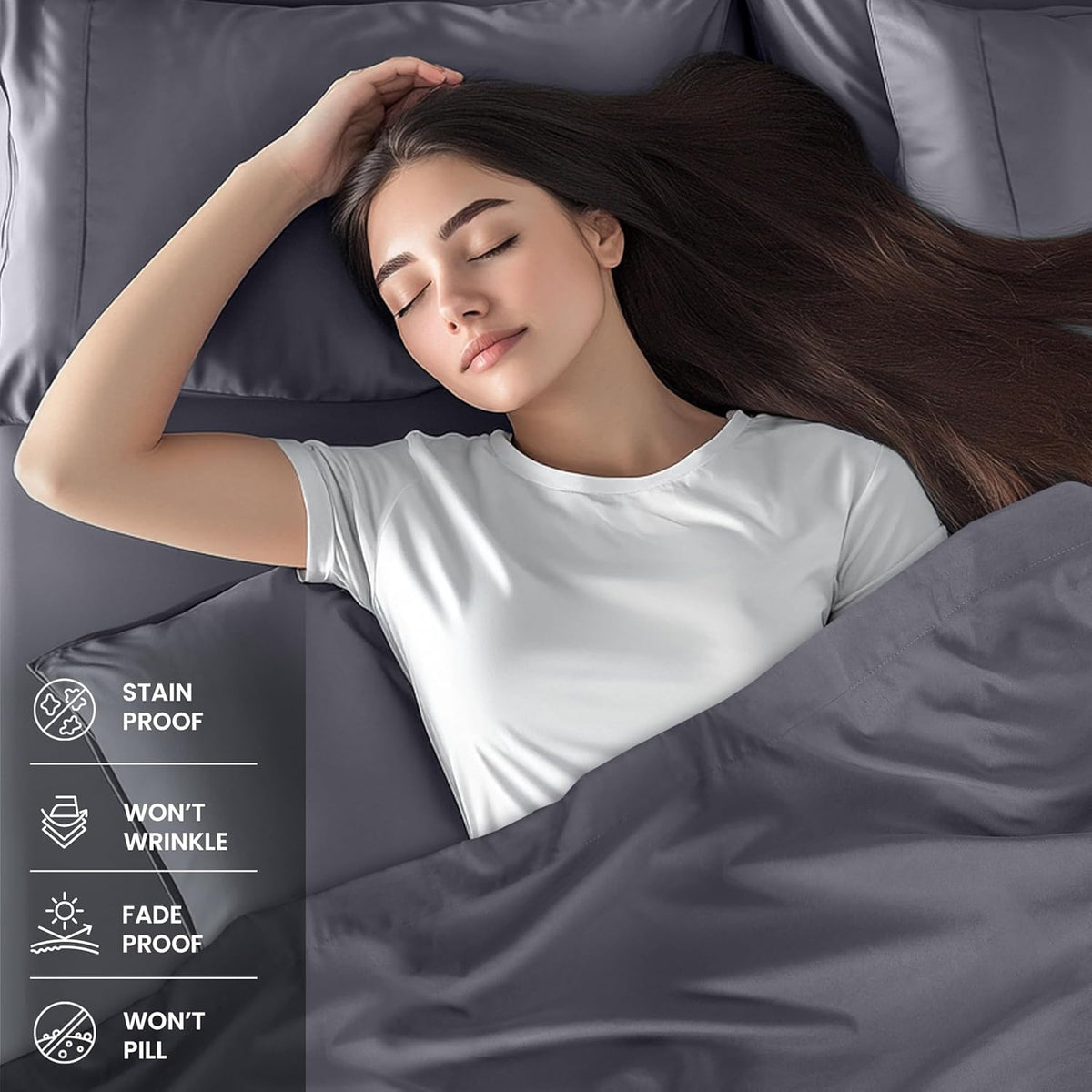 Utopia Bedding brushed microfiber close-up showing silky-soft texture