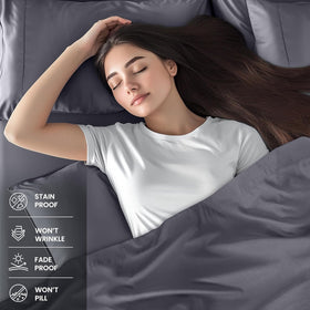 Utopia Bedding brushed microfiber close-up showing silky-soft texture