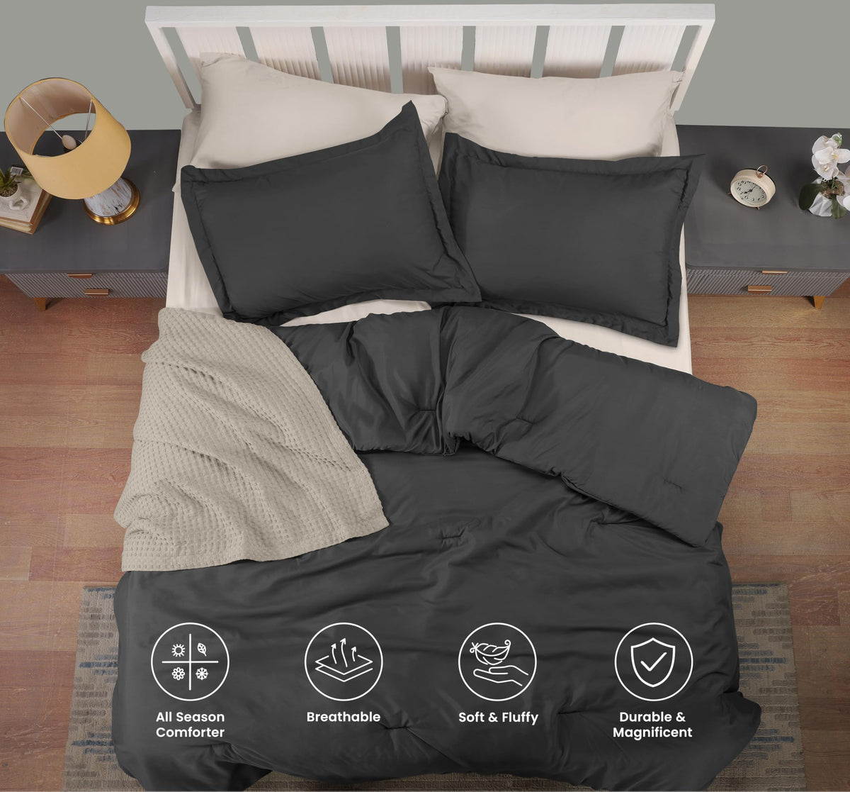 Utopia Bedding brushed microfiber fabric closeup showing ultra-soft texture