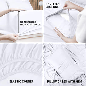 Utopia Bedding brushed microfiber smooth texture invites restful nights.