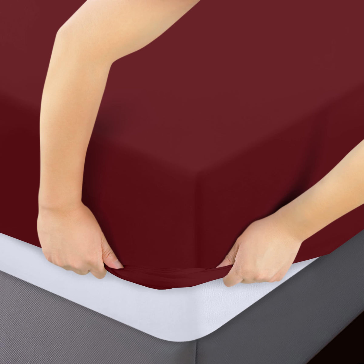 Utopia Bedding brushed microfiber provides a soft, breathable sleeping surface