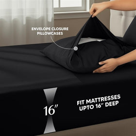 Brushed microfiber texture close-up from Utopia Bedding shows ultra-soft, breathable fabric