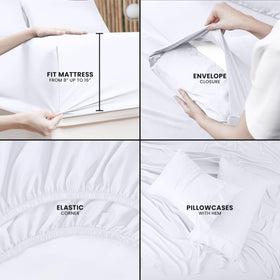 Utopia Bedding brushed microfiber weave delivers smooth, breathable comfort year-round