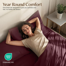 Utopia Bedding Cal King sheets on bed delivering a clean, tailored look