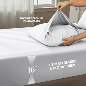 Utopia Bedding pillowcases-20x40 provide smooth coverage for neat bedding.