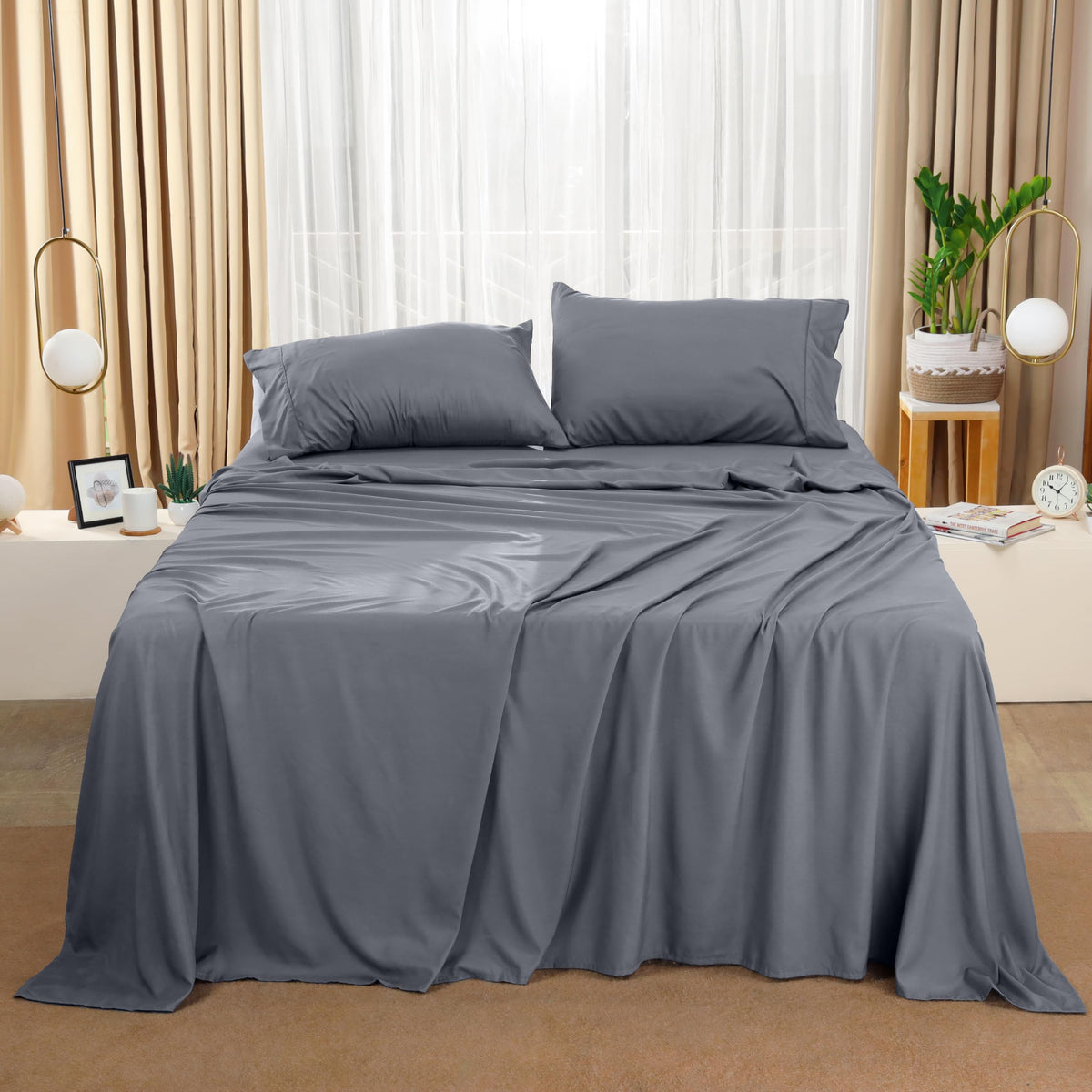 Utopia Bedding care instructions tag illustrating easy washing and low-maintenance care.