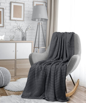 Utopia Bedding charcoal color staged in bedroom decor for modern style.