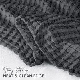 Utopia Bedding charcoal queen blanket on bed for modern decor appeal.