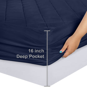 Utopia Bedding quilted close-up shows durable stitching and lasting protection.