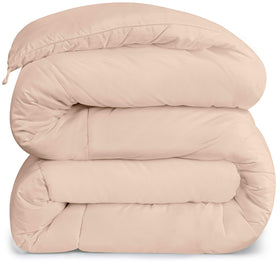 Utopia Bedding beige duvet insert enhances bedroom aesthetics and comfort.