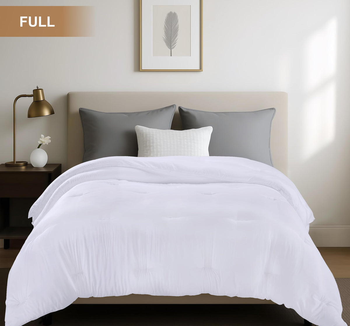 Utopia Bedding Comforter corner-tabs-secure-fit showing anchored duvet cover.