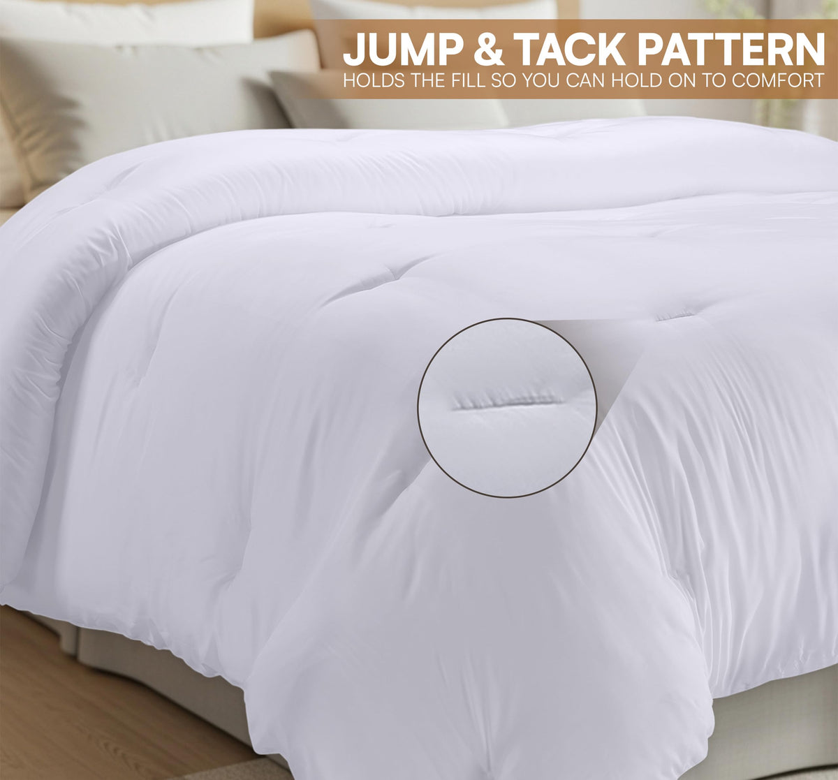 Utopia Bedding Comforter machine-washable-care for easy cleaning.