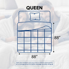 Utopia Bedding Comforter stitching detail highlights durable box stitching for even fill.