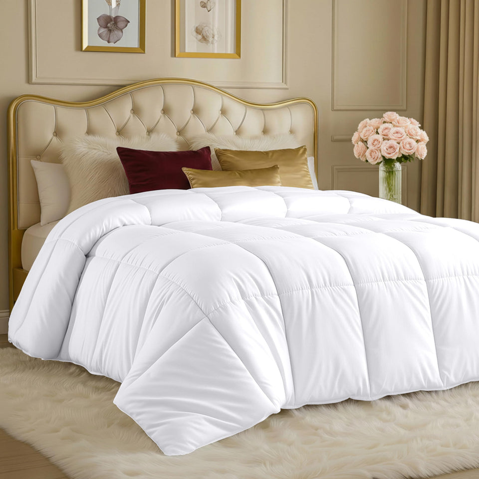 Utopia Bedding comforter twin-xl all-season coverage for year-round warmth.