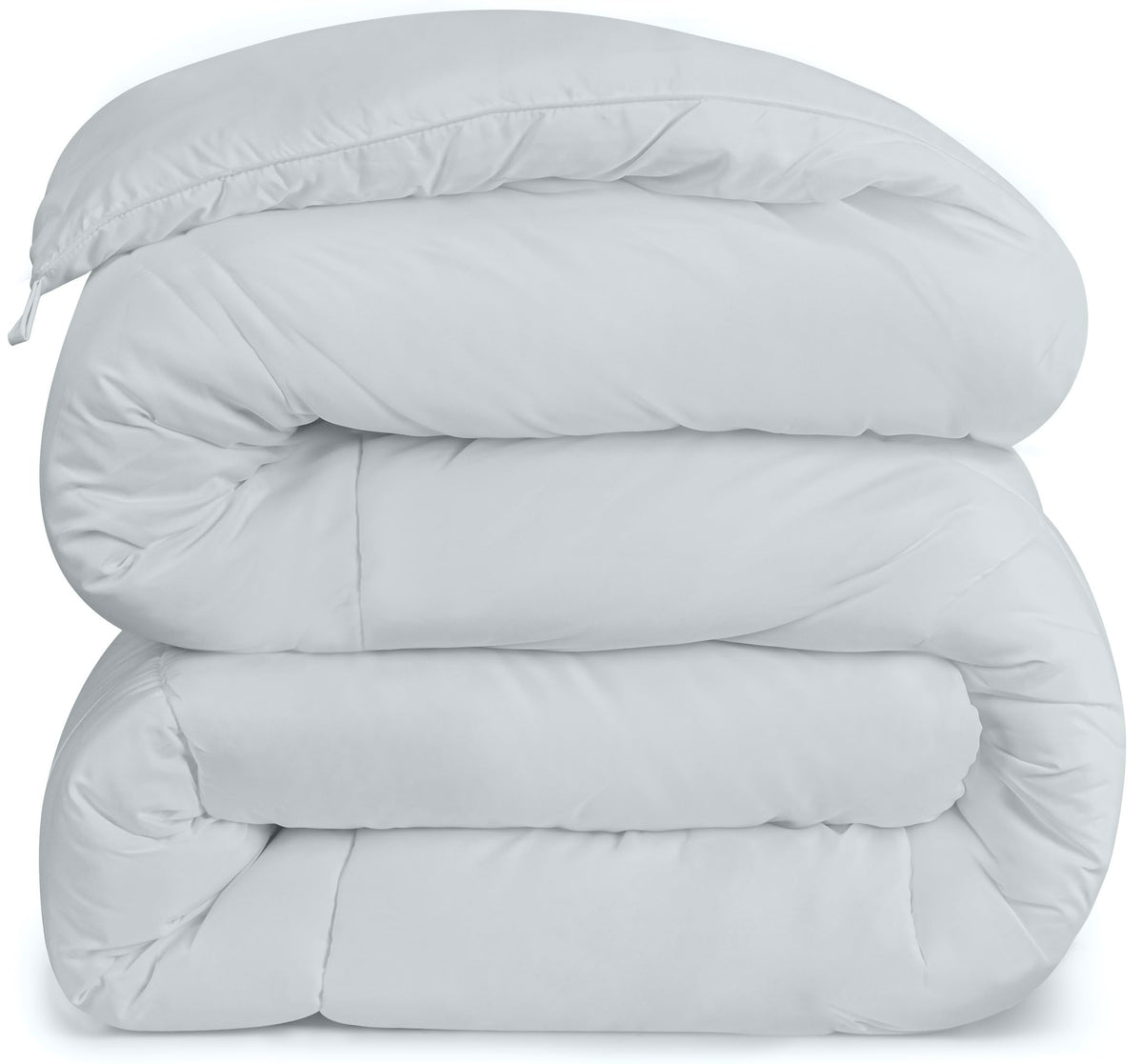 Utopia Bedding Comforter light gray texture enhances a modern bedroom aesthetic