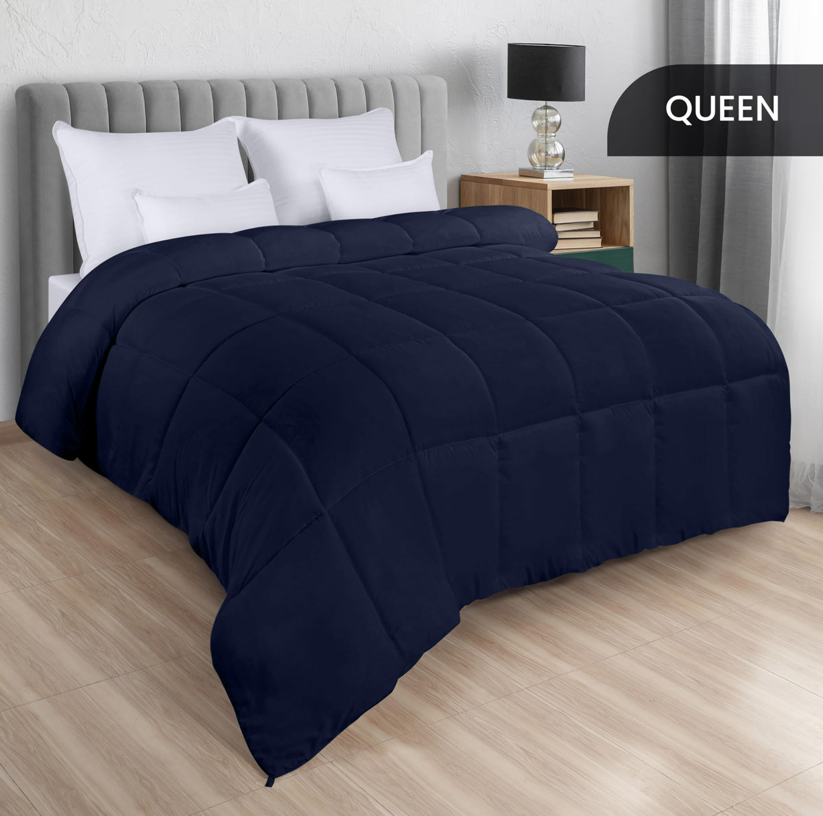 Corner tabs secure the duvet insert inside the cover