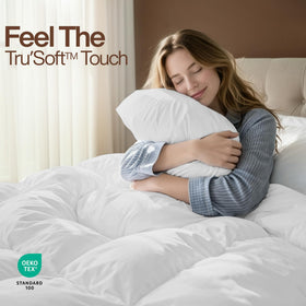 Utopia Bedding corner-tabs secure the duvet cover and prevent shifting.