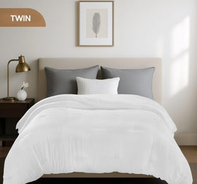 Utopia Bedding corner tabs secure comforter inside duvet cover.