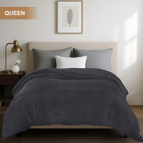 Utopia Bedding corner tabs secure duvet cover for a smooth bed surface