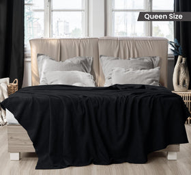 Utopia Bedding blanket closeup texture shows soft cotton weave for gentle warmth.