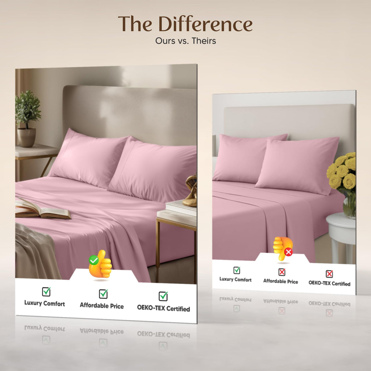 Utopia Bedding crystal pink bed scene with coordinated sheets