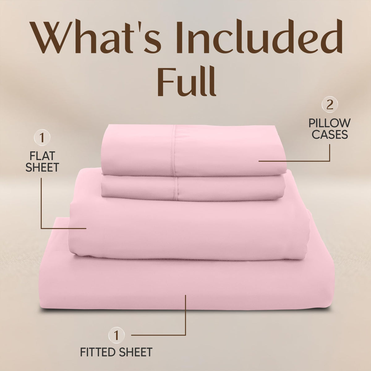 Utopia Bedding crystal pink pillowcases laid out with smooth texture
