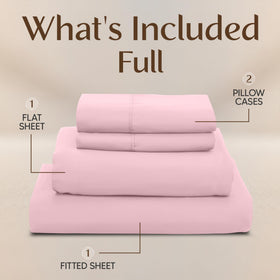 Utopia Bedding crystal pink pillowcases laid out with smooth texture