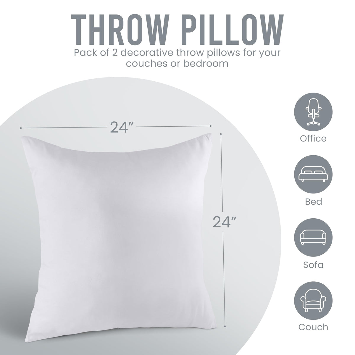 Utopia Bedding decorative pillow on sofa adds stylish comfort.