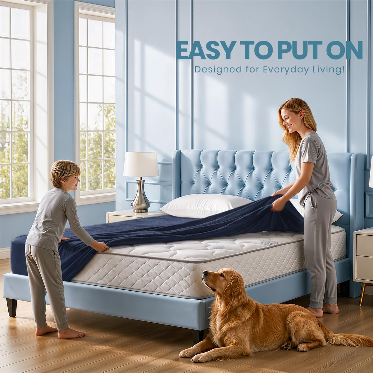 Utopia Bedding deep-pocket 17 inch depth for secure king mattress coverage