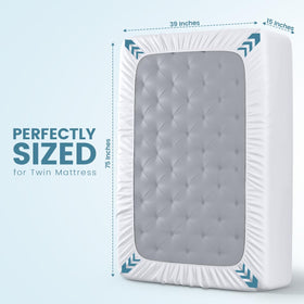 Utopia Bedding deep-pocket fitted style elastic for a snug mattress fit.