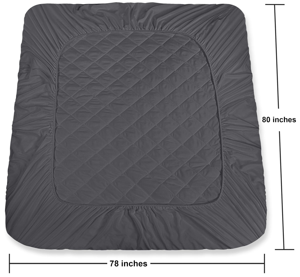 Deep-pocket design fits mattresses up to 16 inches for a neat look