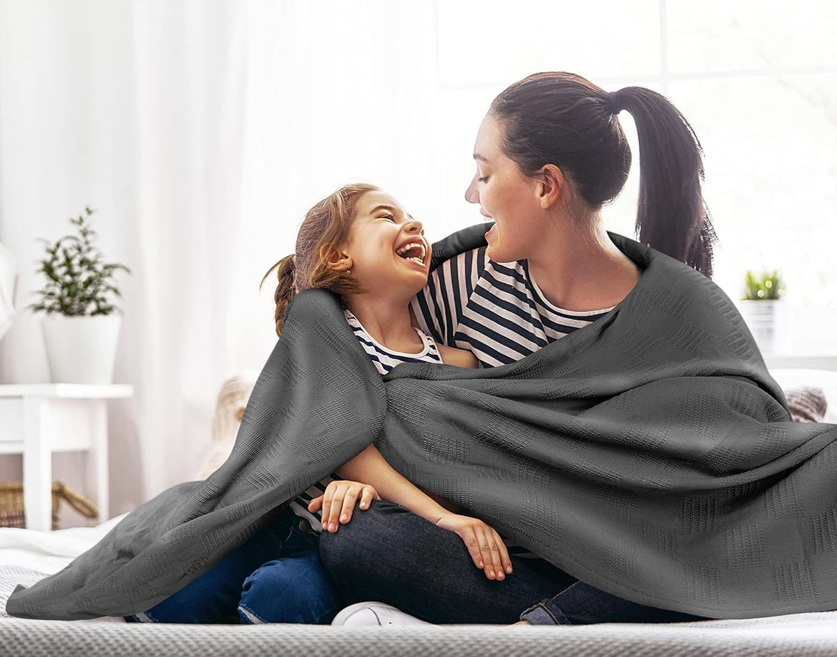 Dobby weave texture on Utopia Bedding blanket adds subtle pattern and softness