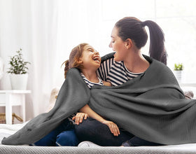 Dobby weave texture on Utopia Bedding blanket adds subtle pattern and softness
