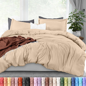 Utopia Bedding duvet cover queen with zipper closure for effortless duvet insertion