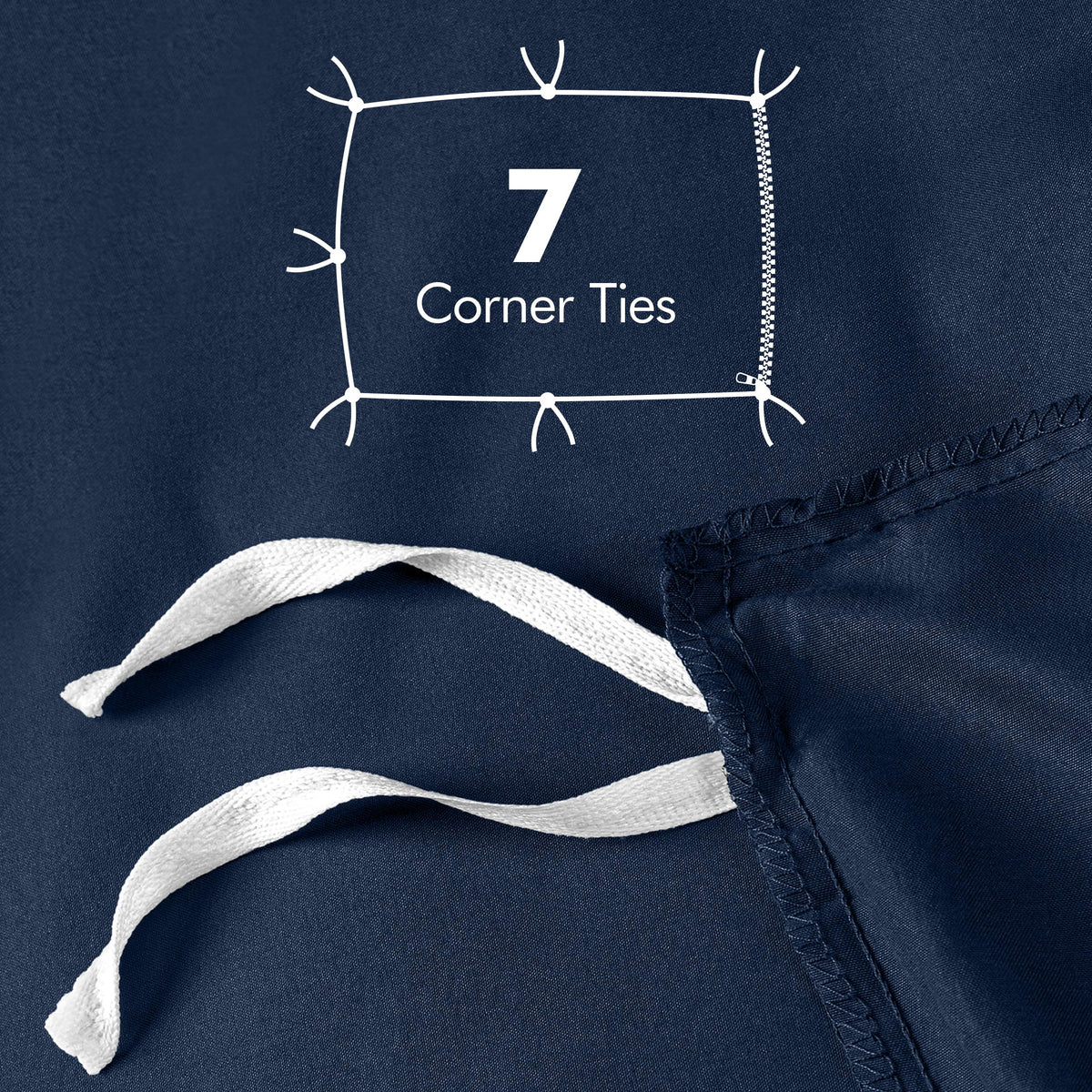 Hidden zipper on Utopia Bedding duvet cover keeps the insert secure