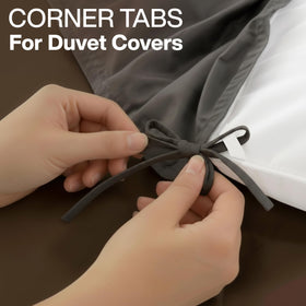 Utopia Bedding duvet-cover tabs keep the comforter in place