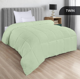 Utopia Bedding Twin sage green duvet insert with corner tabs for easy, secure placement
