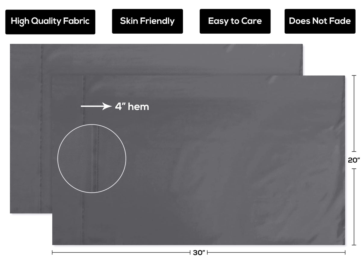 Utopia Bedding care instructions indicate machine wash and low heat drying