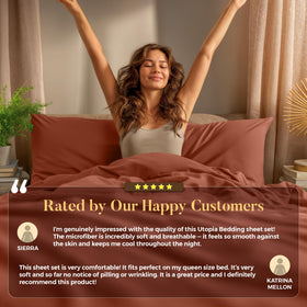 Utopia Bedding easy-care label implies machine washable convenience