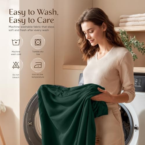 Utopia Bedding easy-care machine washable sheets resist wrinkles and pilling.