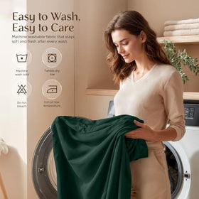 Utopia Bedding easy-care machine washable sheets resist wrinkles and pilling.