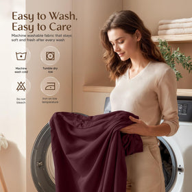 Utopia Bedding easy-care sheets are machine washable for quick cleaning
