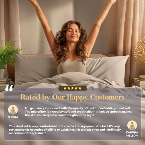 Utopia Bedding machine-washable sheets simplify cleanup without losing softness.
