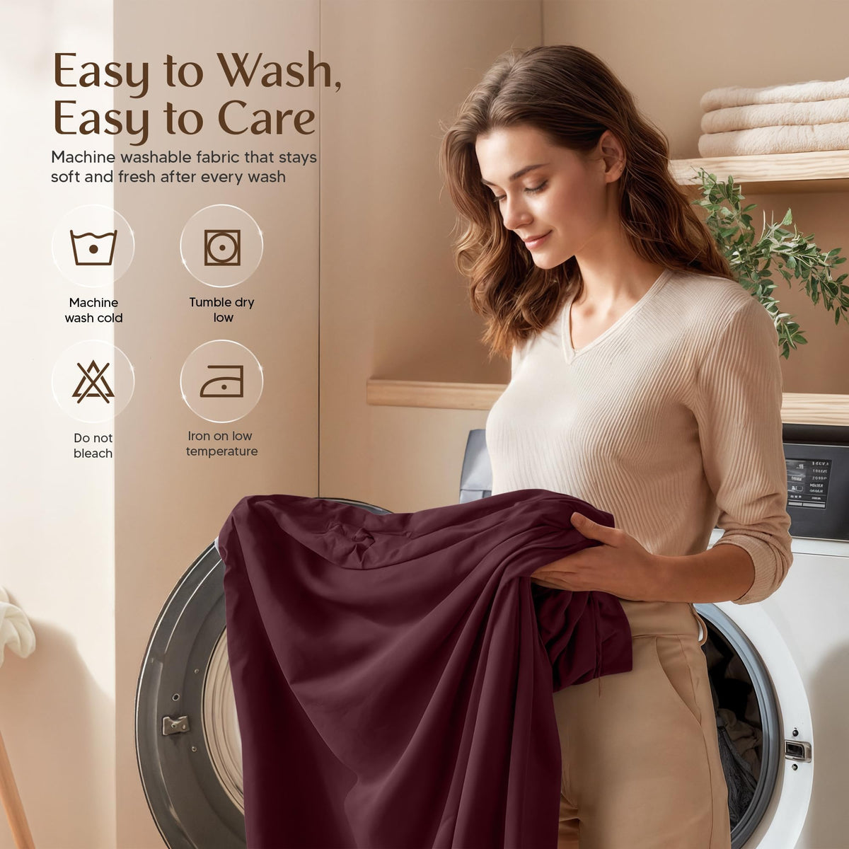 Utopia Bedding easy-care microfiber ready for machine washing and quick drying