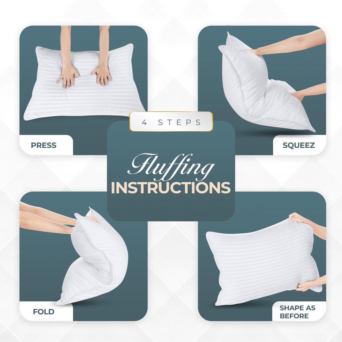 Utopia Bedding easy-care pillow ready for spot cleaning