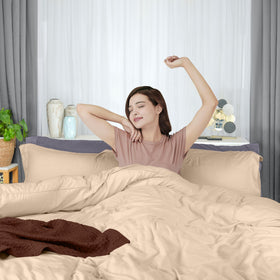 Easy-care microfiber resists wrinkling and shrinkage after washing